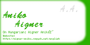 aniko aigner business card